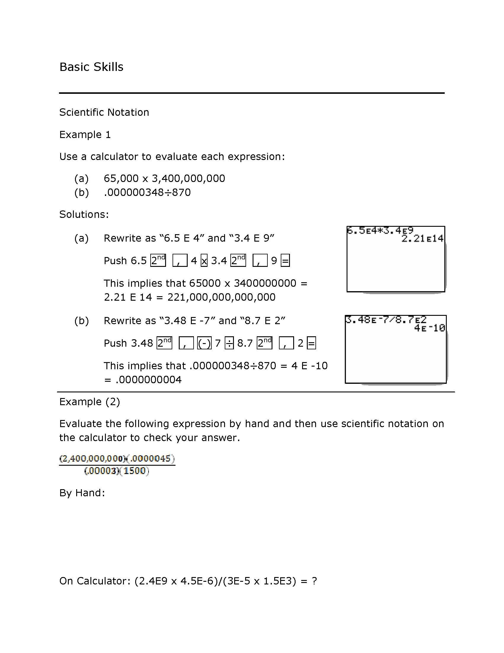 College Algebra I