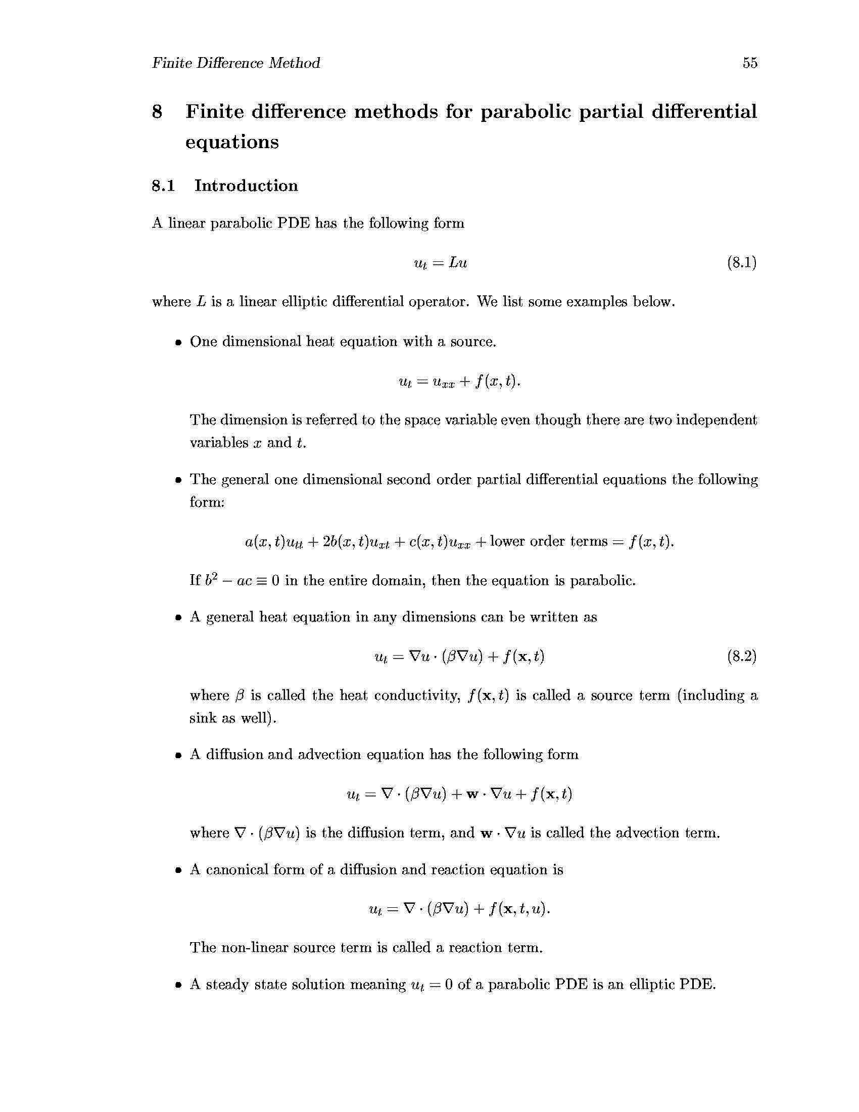 Numerical Solution of Partial Differential Equations