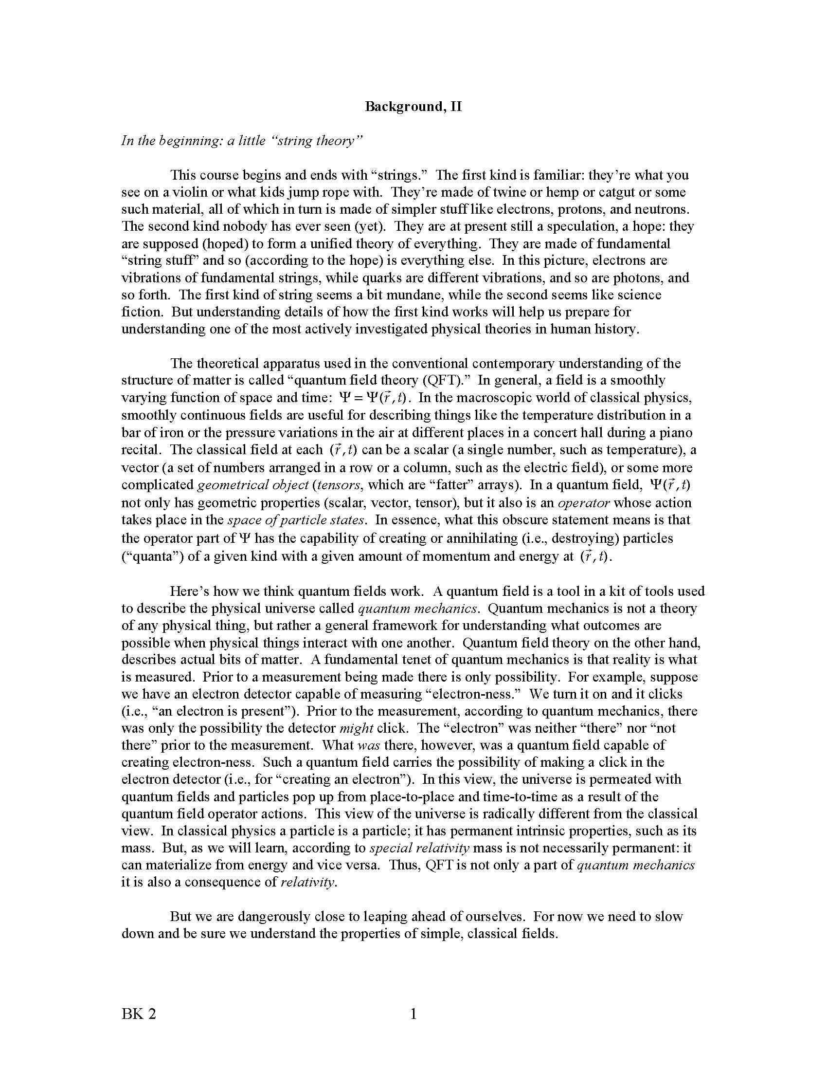 Intermediate Modern Physics