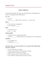  Week 1 Notes (FRENCH 112)