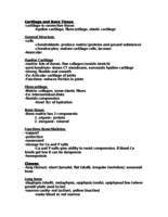 PNB 2264 Cartilage and Bone week 2 notes