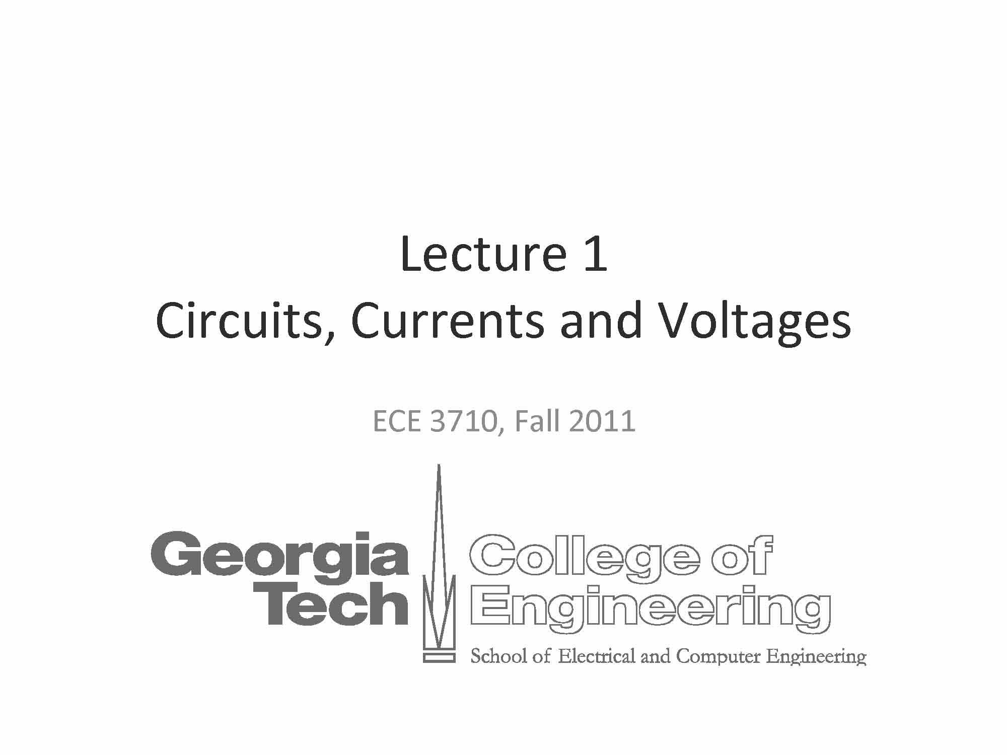 Circuits & Electronics