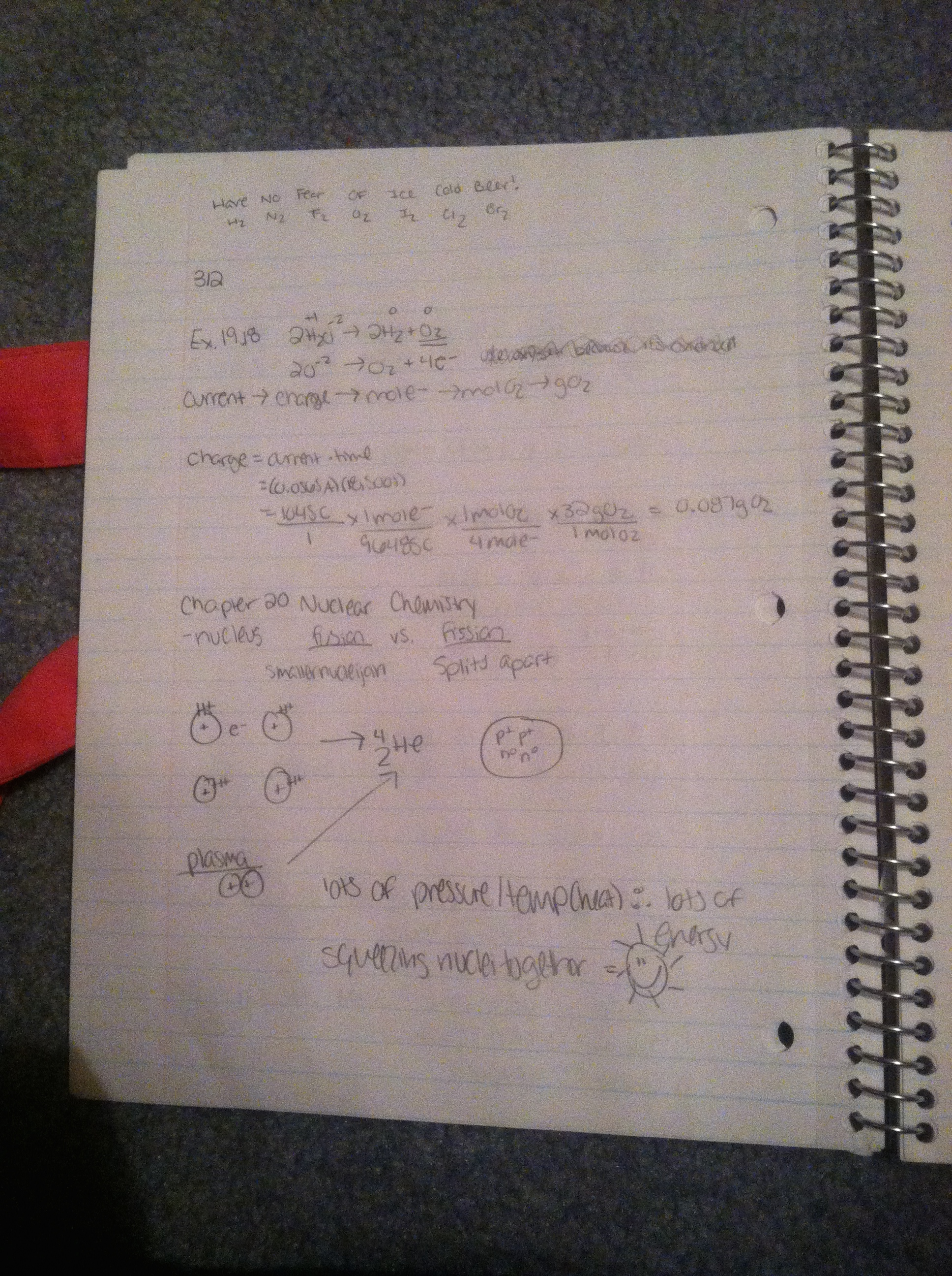Notes Before Break