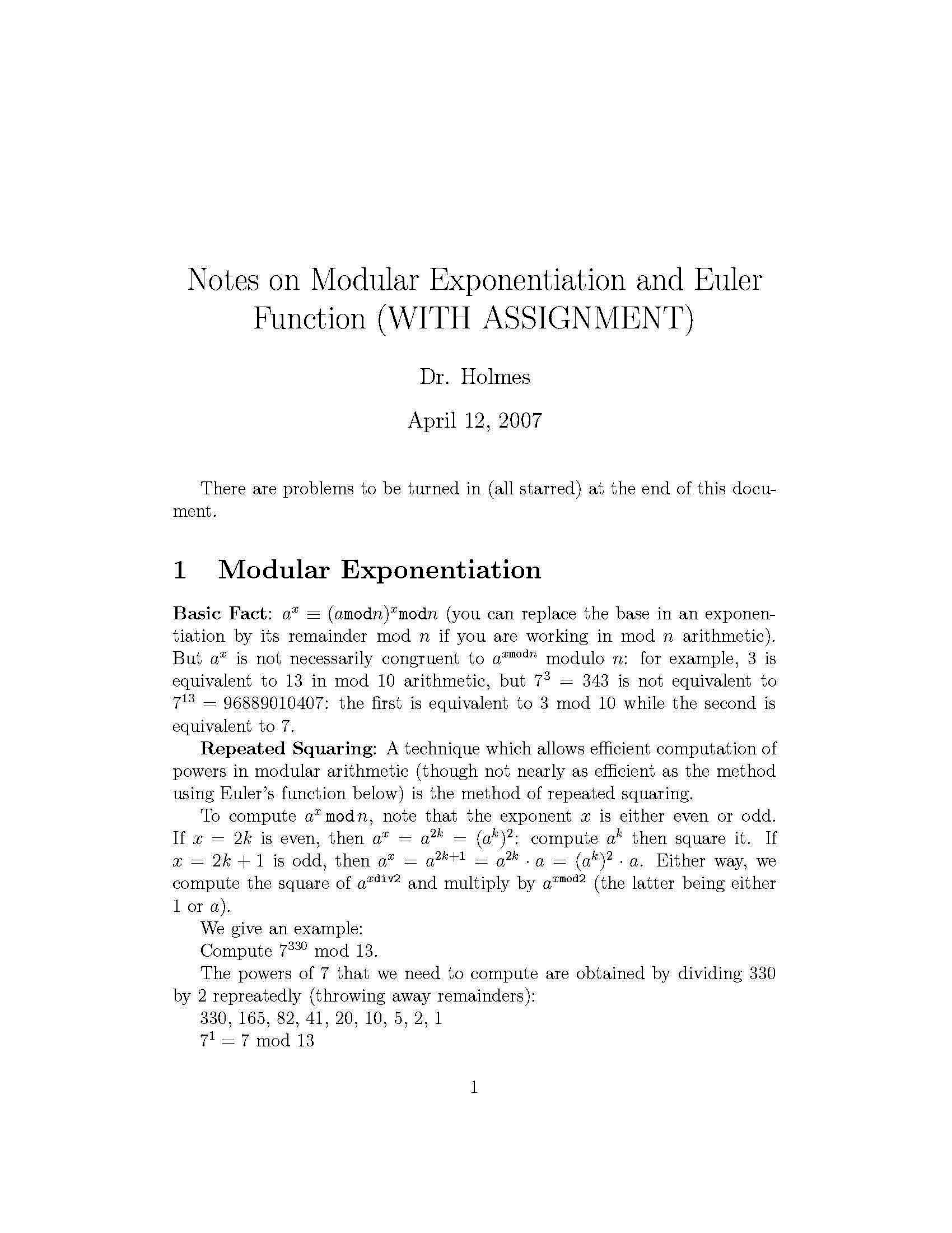 Discrete and Foundational Mathematics I