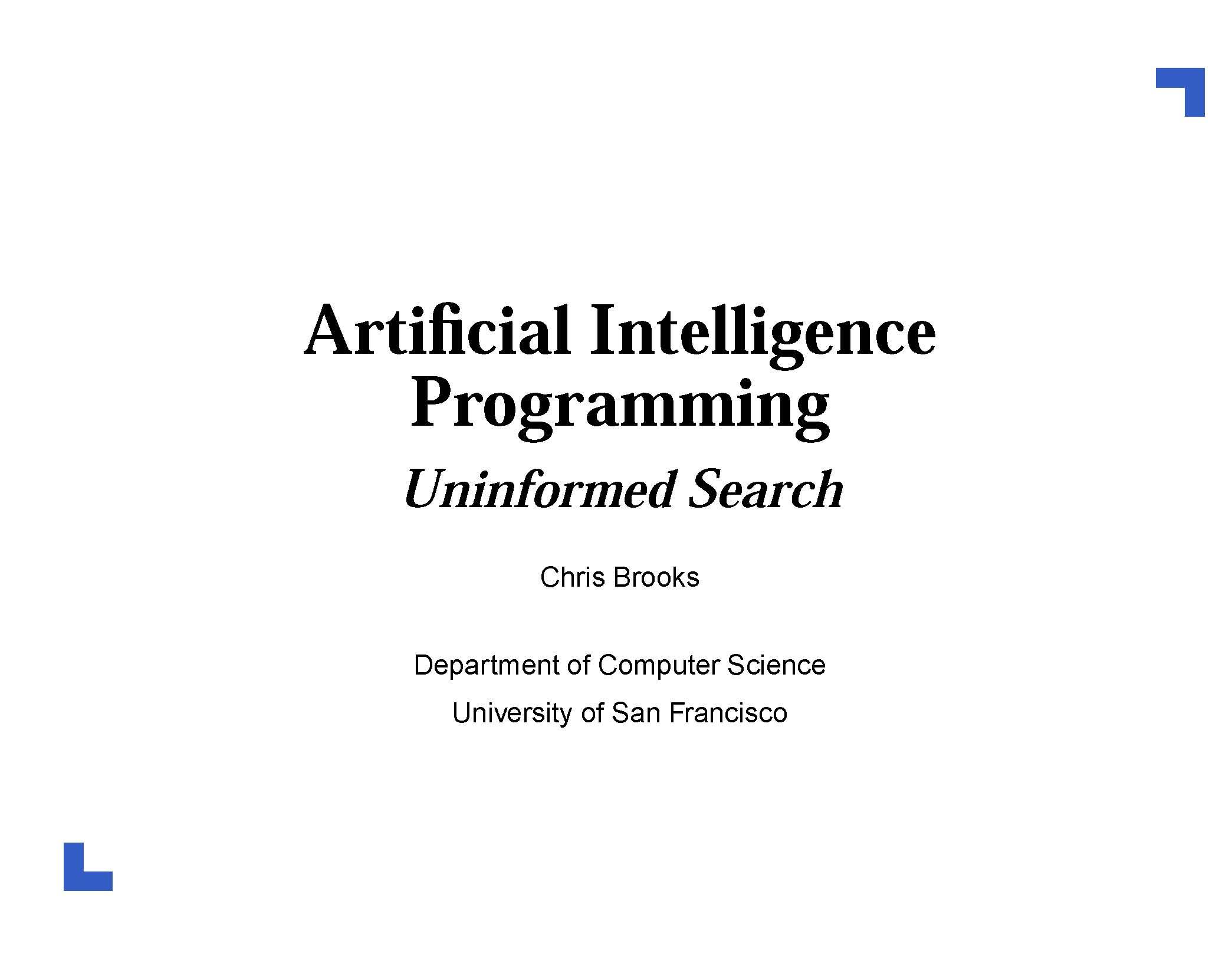 Artificial Intelligence Prog