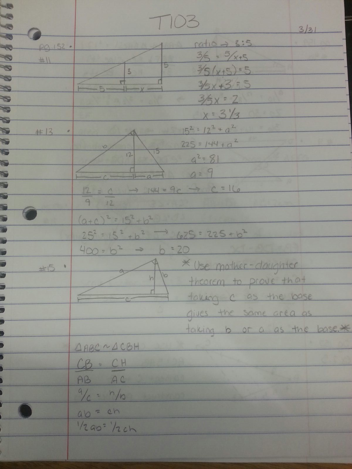 Week Eleven Lecture Notes-Math T-103