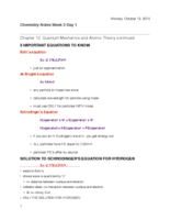 Chemistry 142 Lecture Notes Week 3 and 4