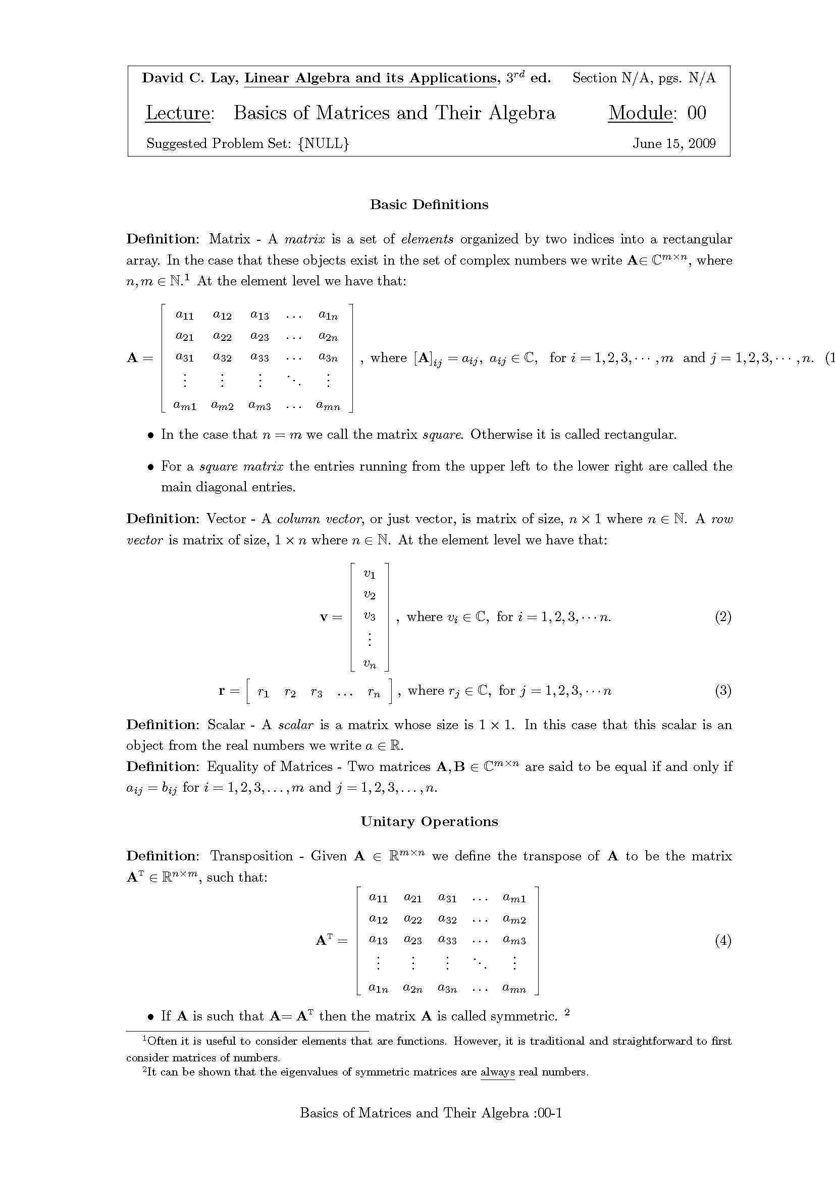 LINEAR ALGEBRA
