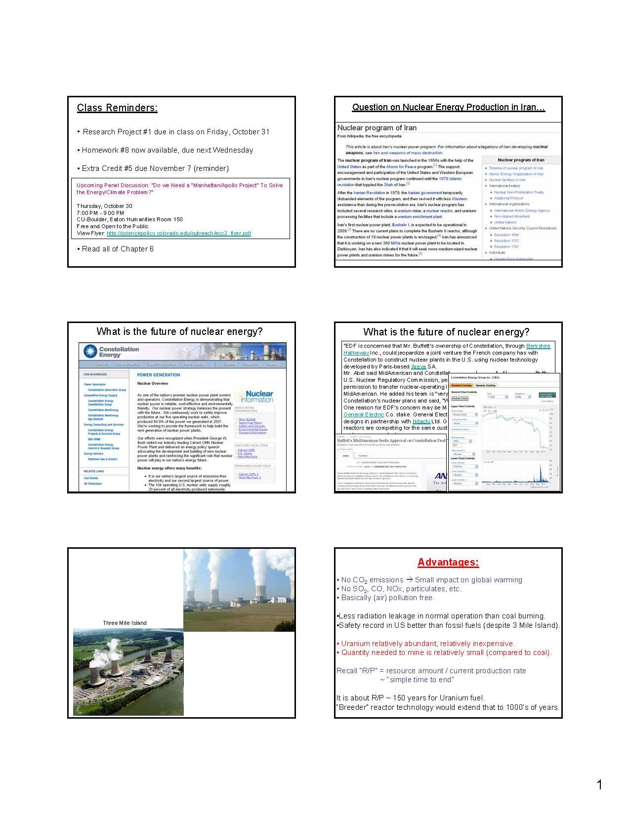 Energy and the Environment