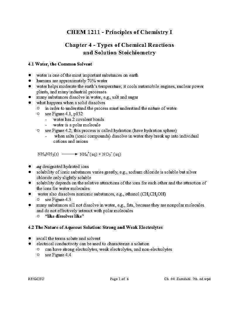 Principles of Chemistry I