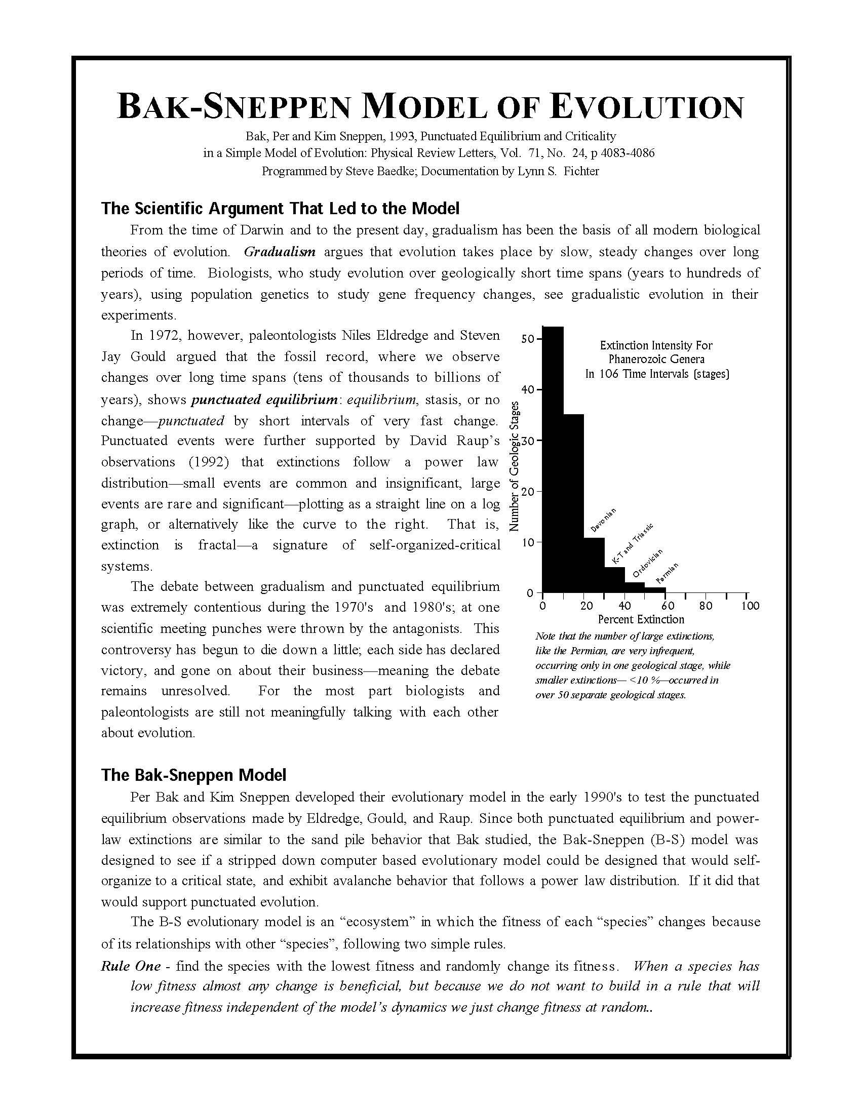 EVOLUTIONARY SYSTEMS