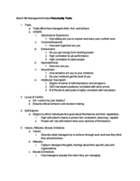 Principles of Management Notes for March 8th, 10th 