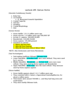 Lecture 9 Genus Homo