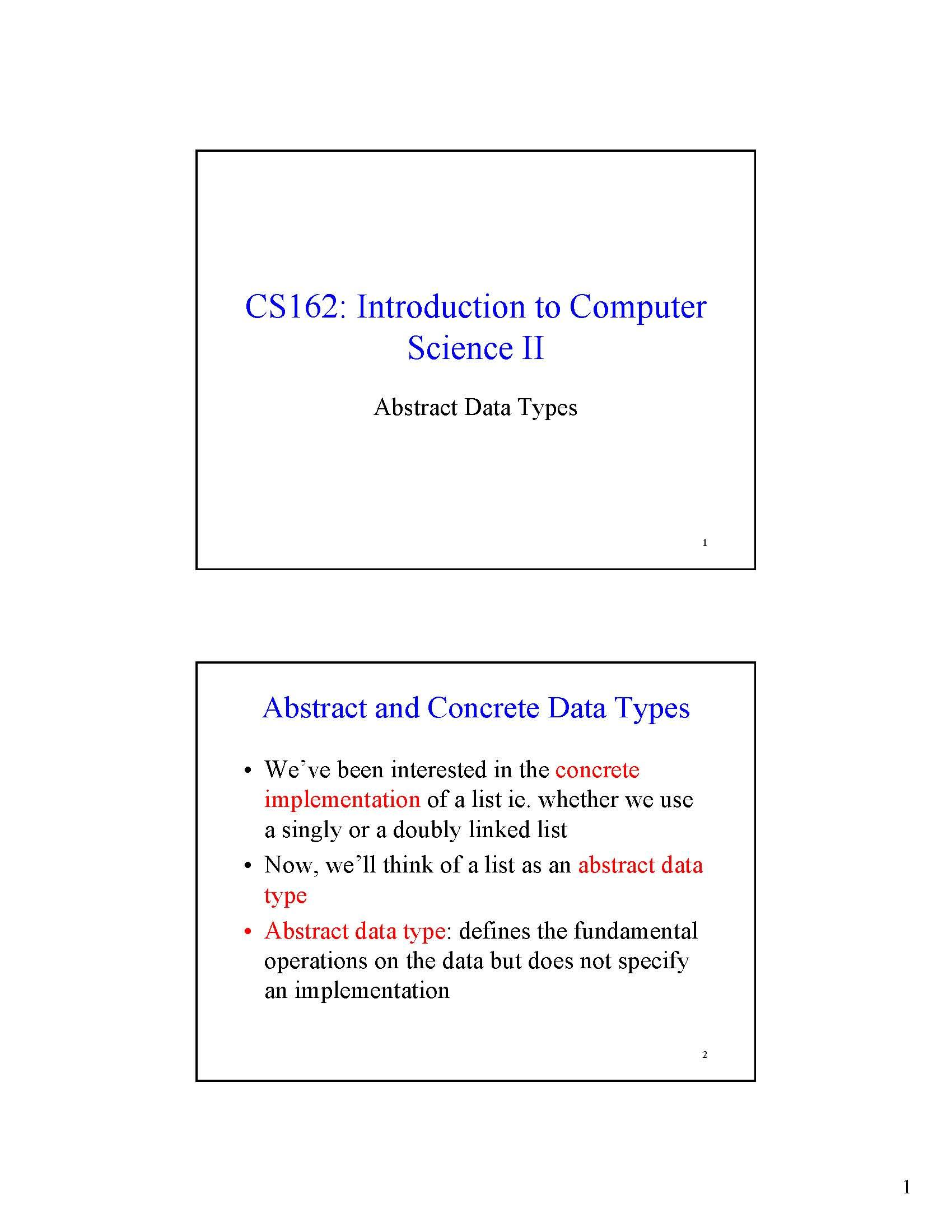 INTRODUCTION TO COMPUTER SCIENCE II
