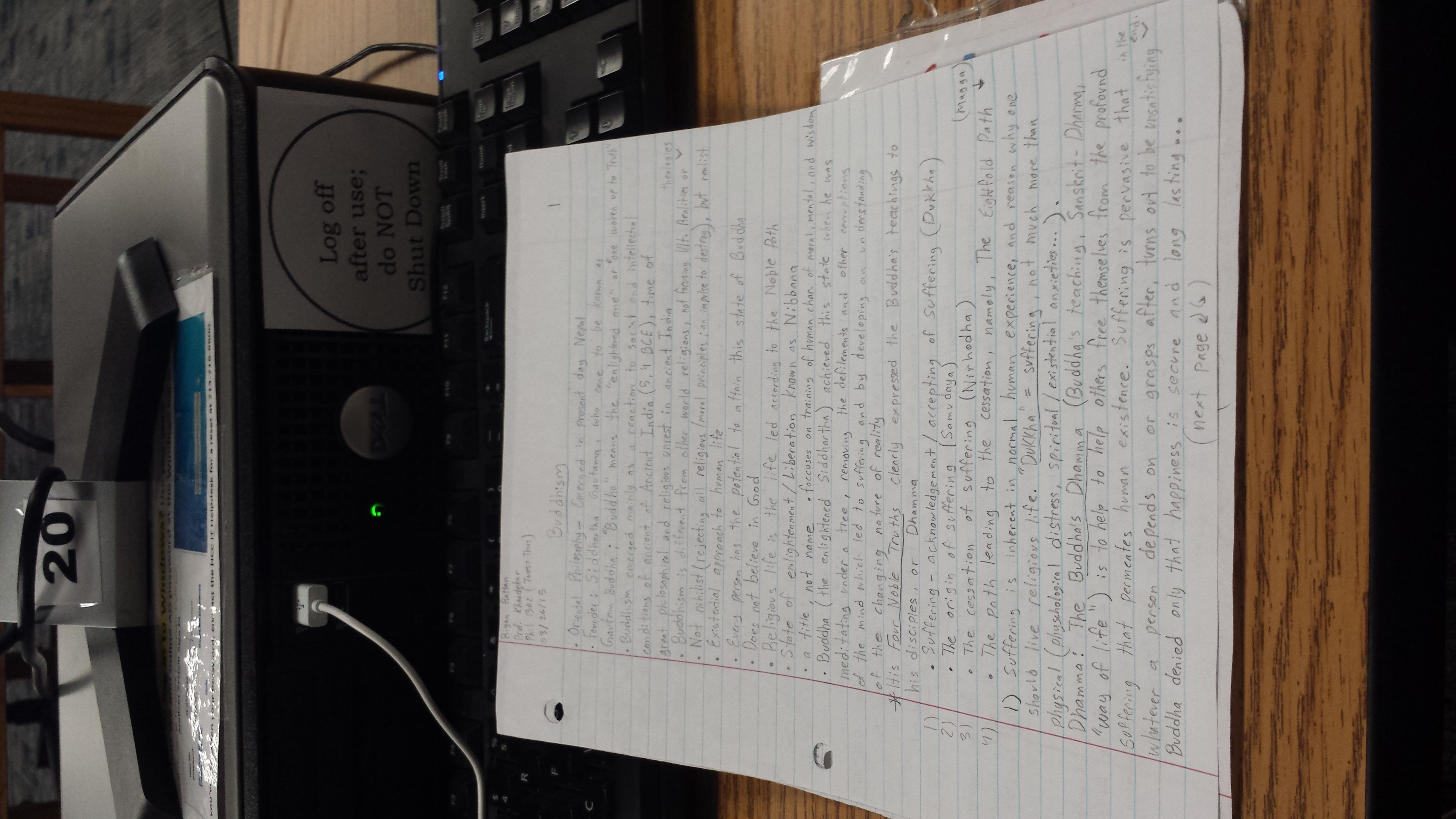 Important Buddhism Notes