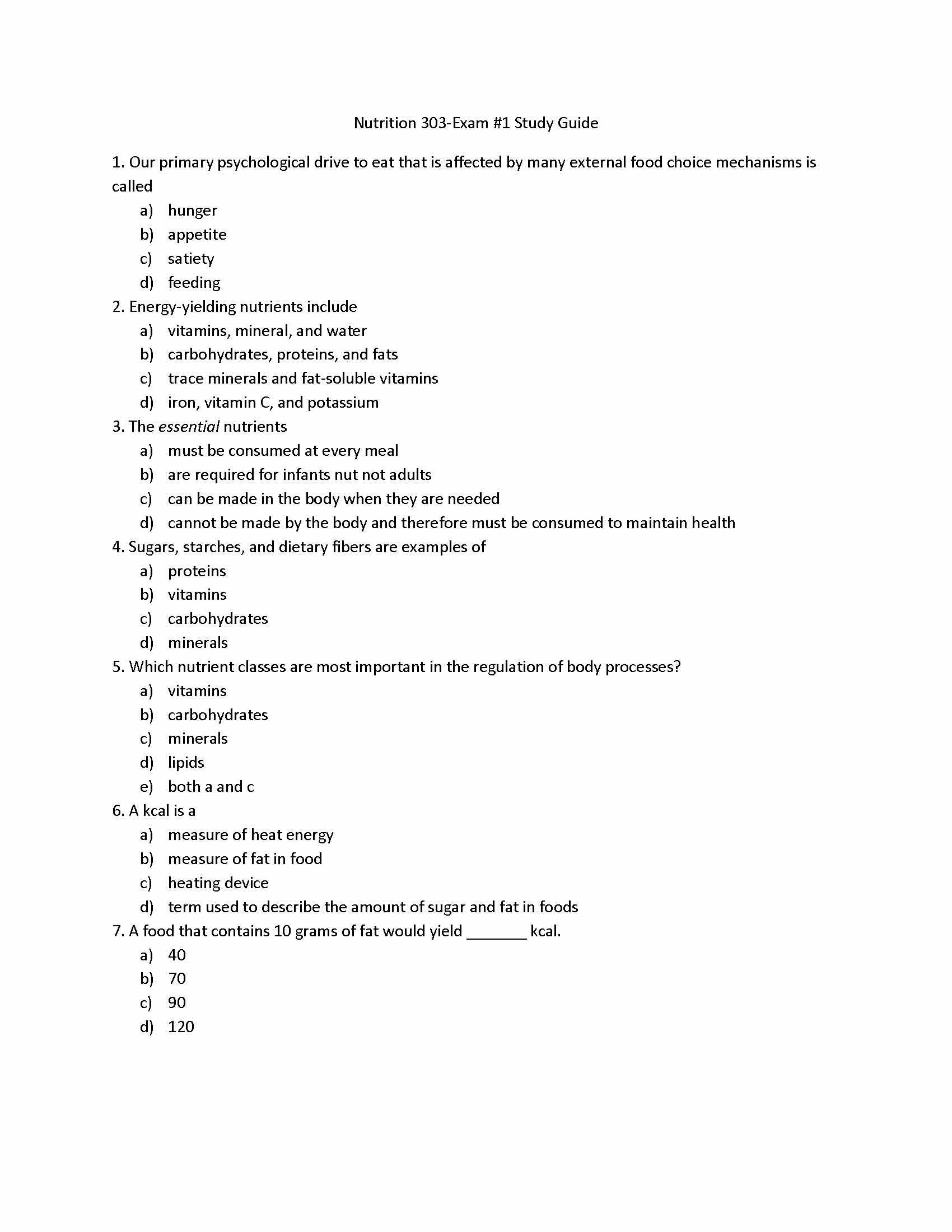 Essentials Of Nutrition