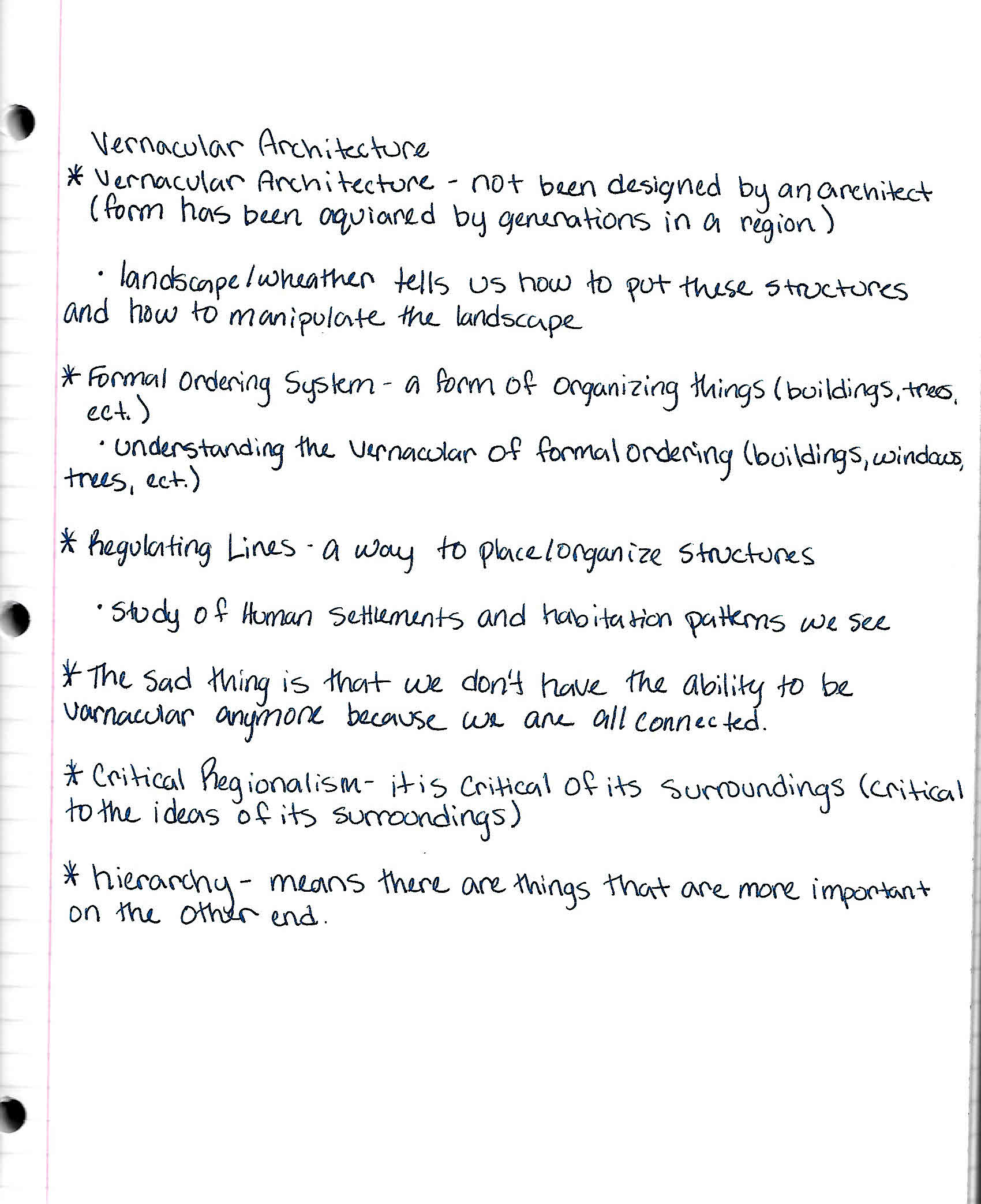 Vernacular Architecture notes