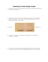 Study Guide for Final