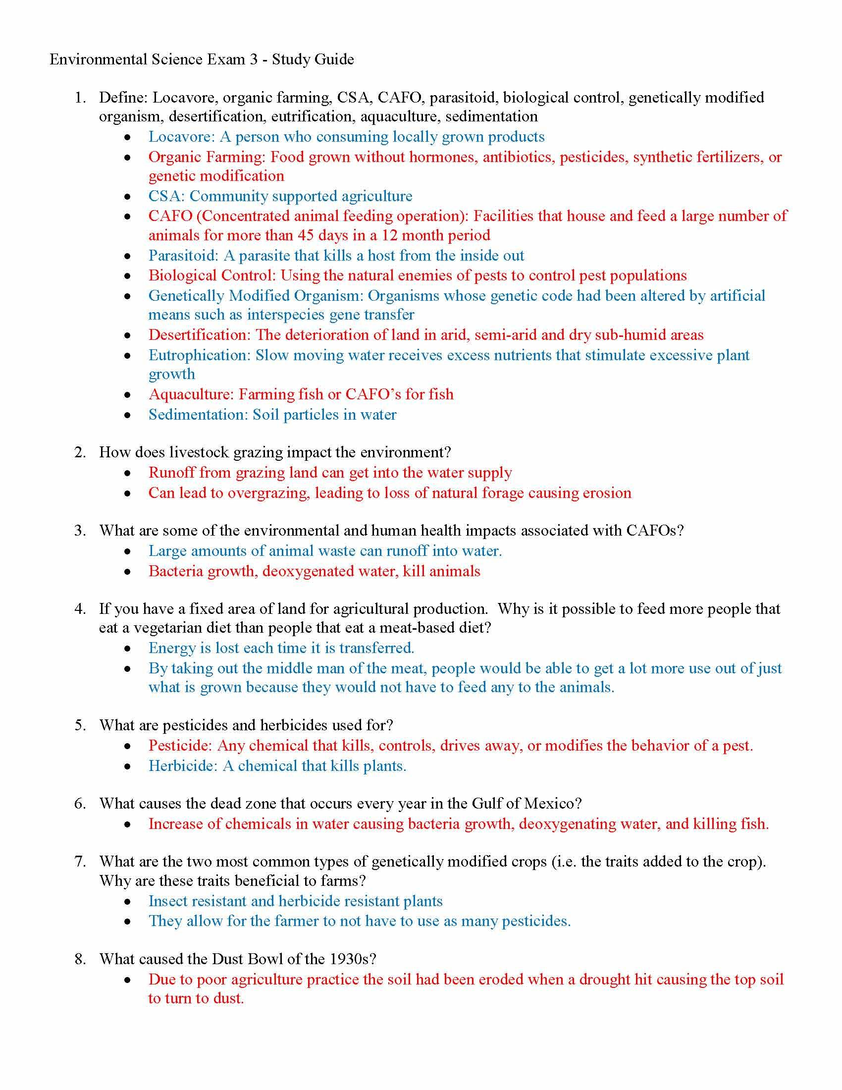 Intro to Environmental Science