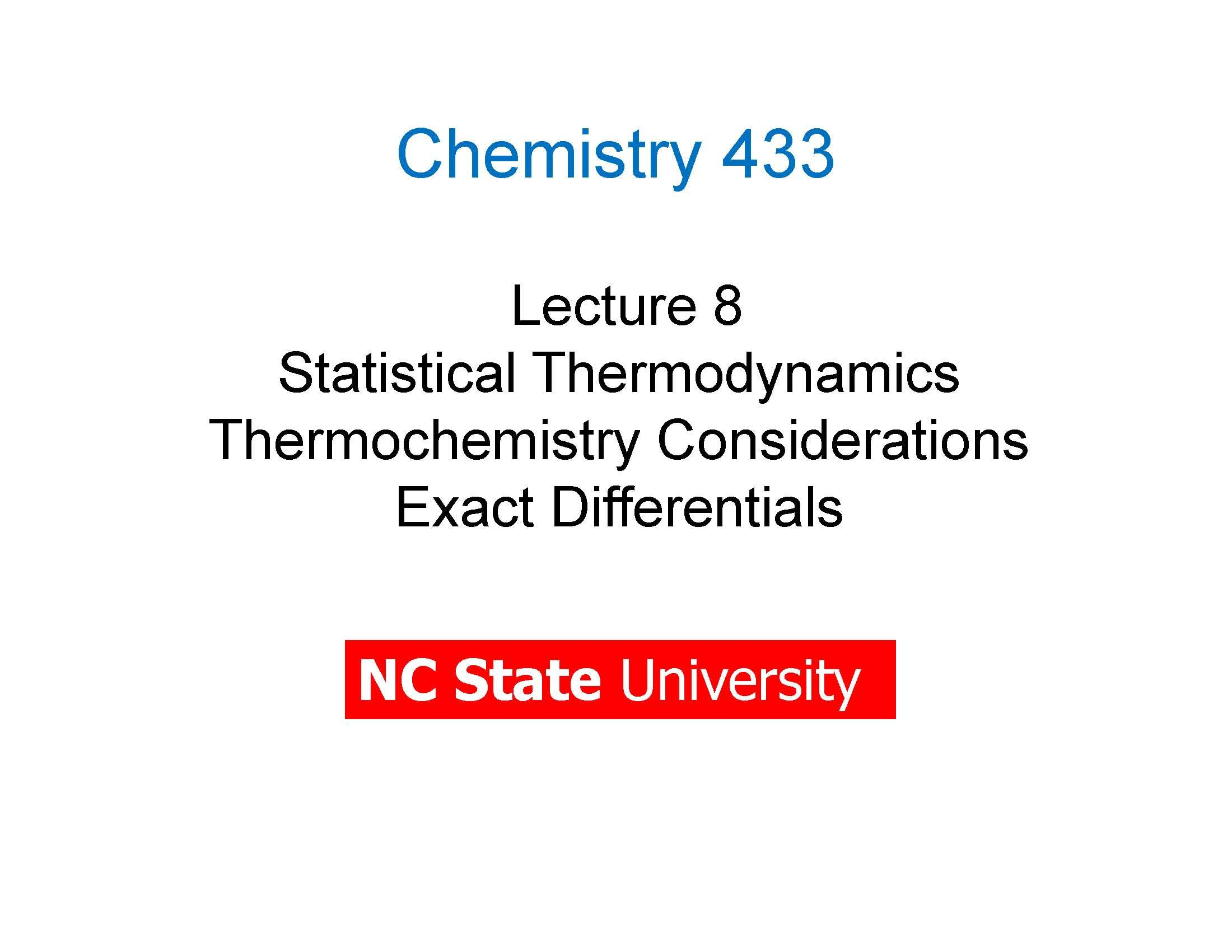 Physical Chemistry II