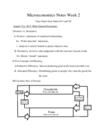 Econ Notes Week 2