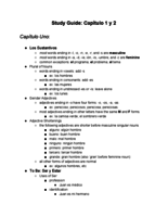 Capítulo Uno y Dos Study Guide