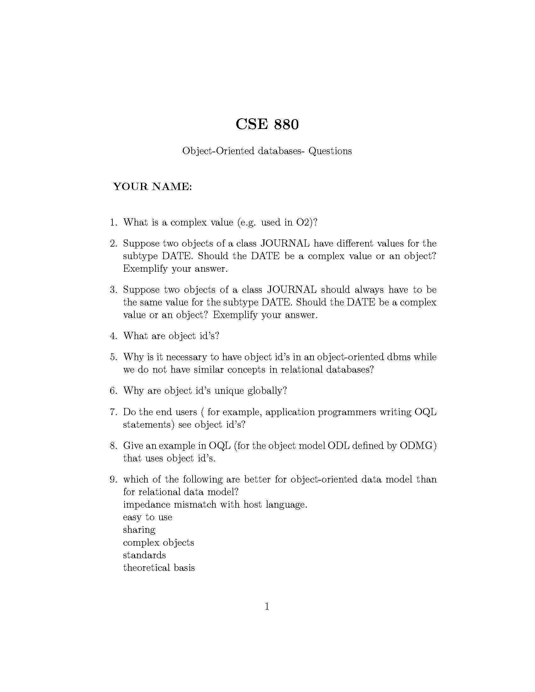 Advanced Database Systems