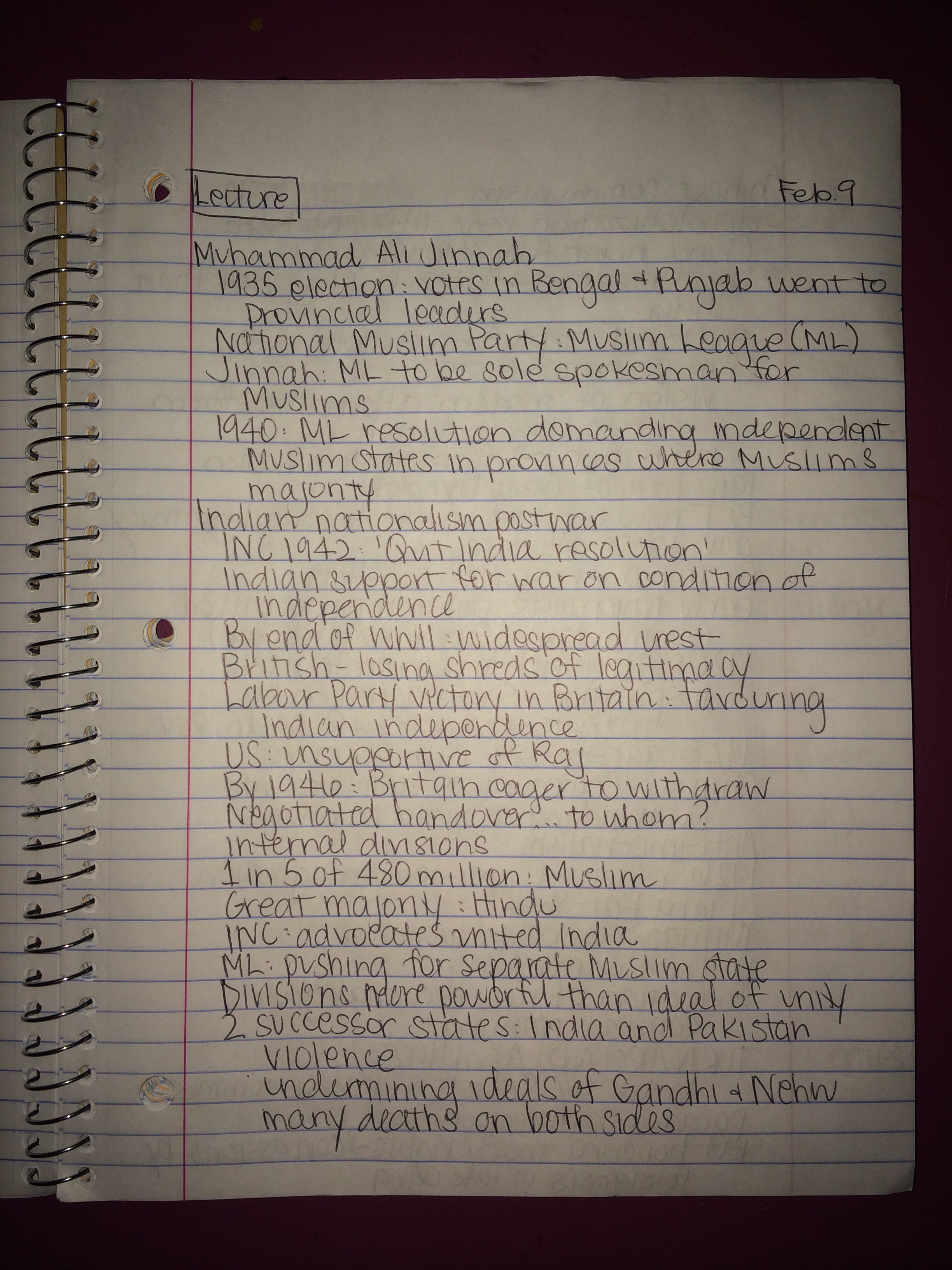 H102 Lecture Notes Feb 9