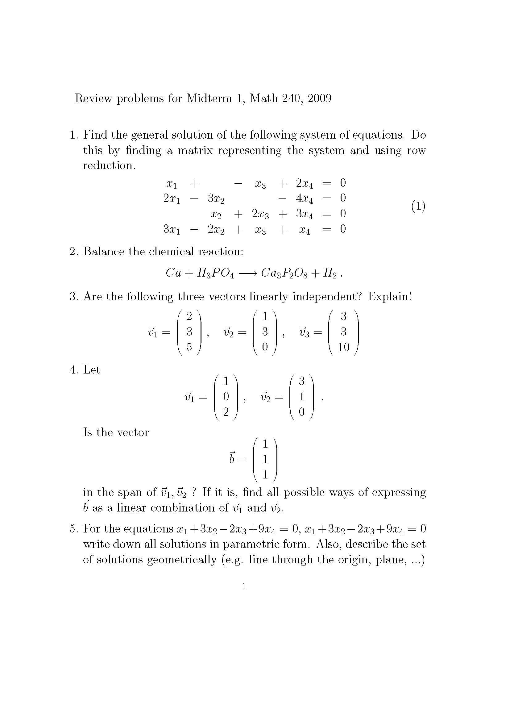 LINEAR ALGEBRA