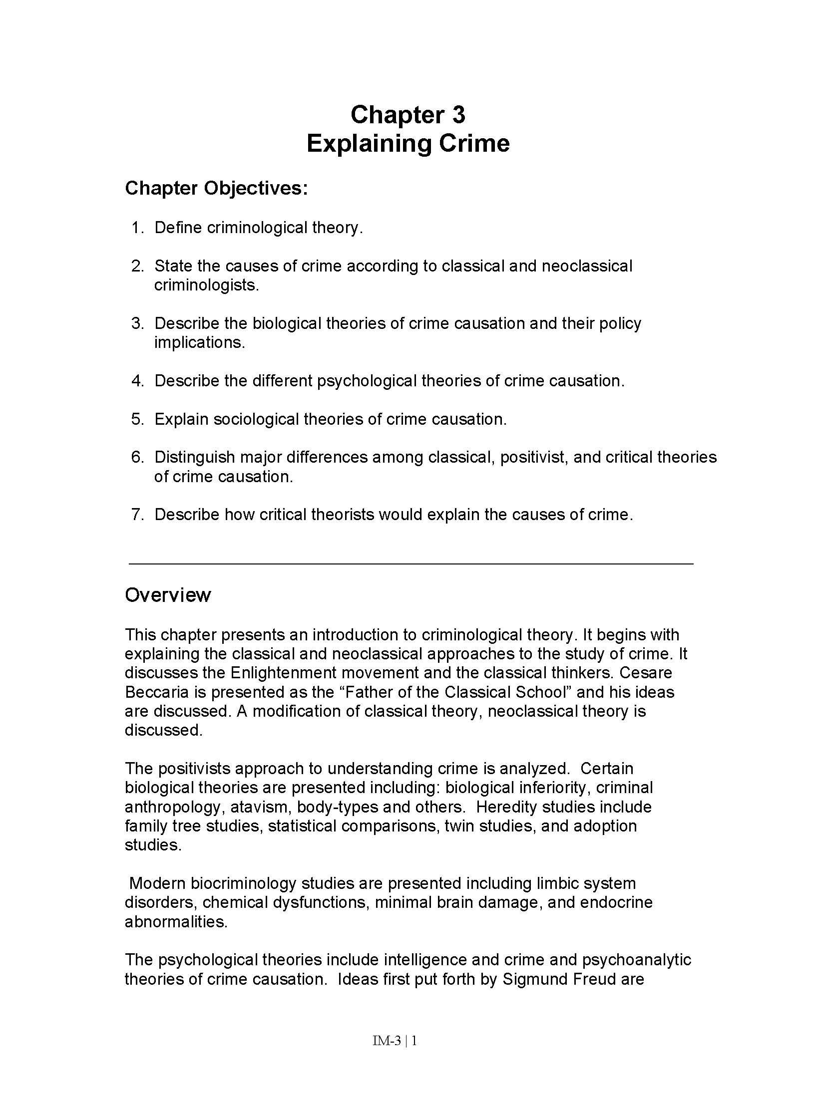 Intro to Criminal Justice