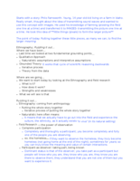 Ethnography & Interviews