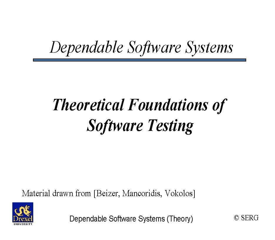 DependableSoftwareSystems