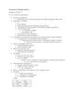 Chemistry II Study Guide 2