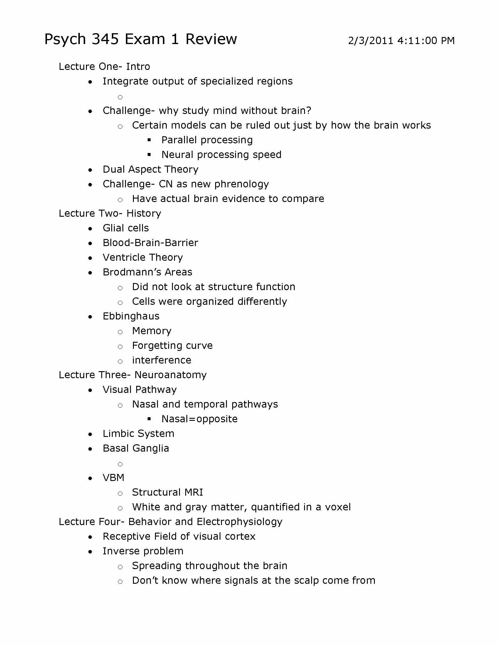 Human Neuropsych