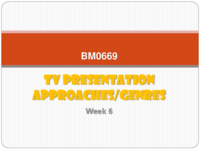 Some notes on presenting for TV and Radio