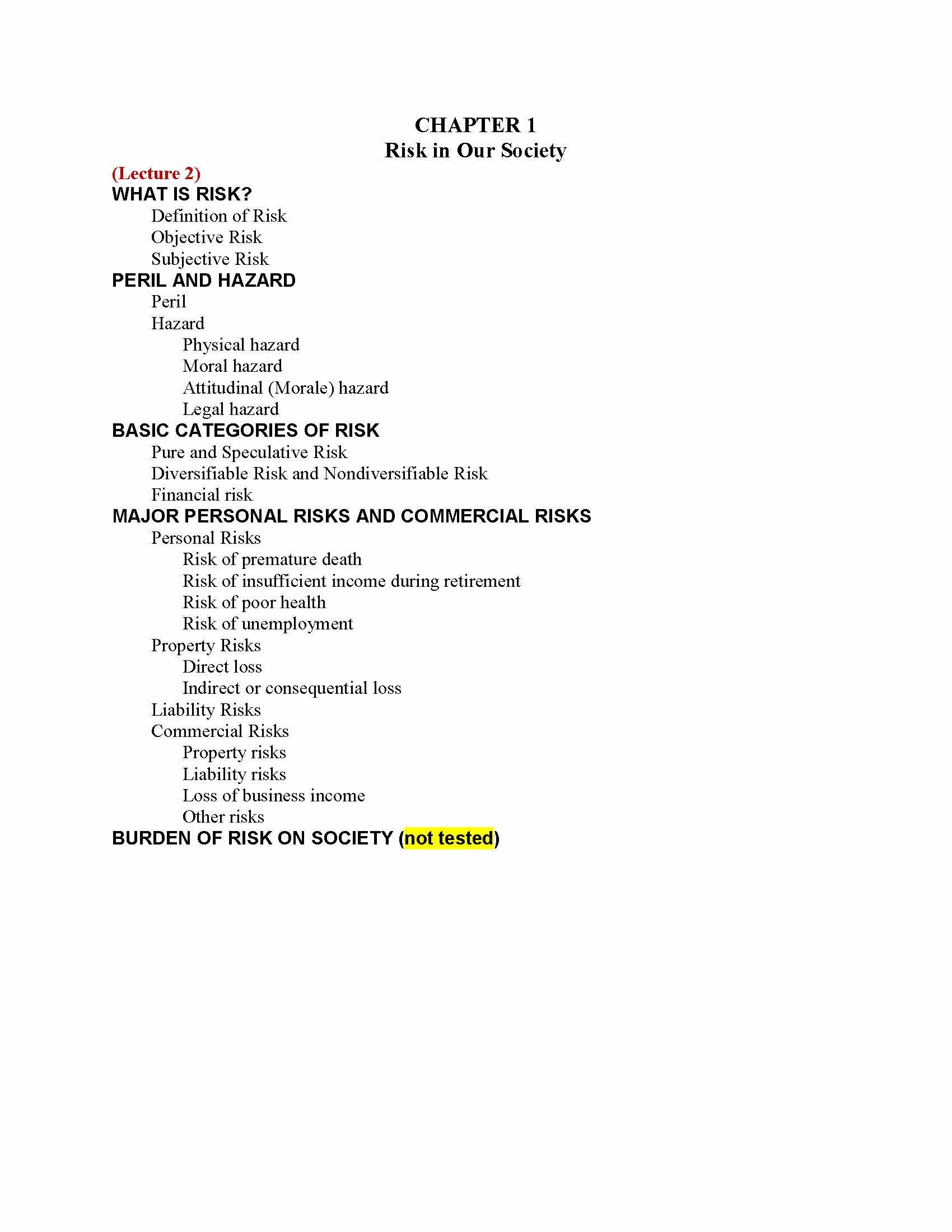 Principles of Insurance