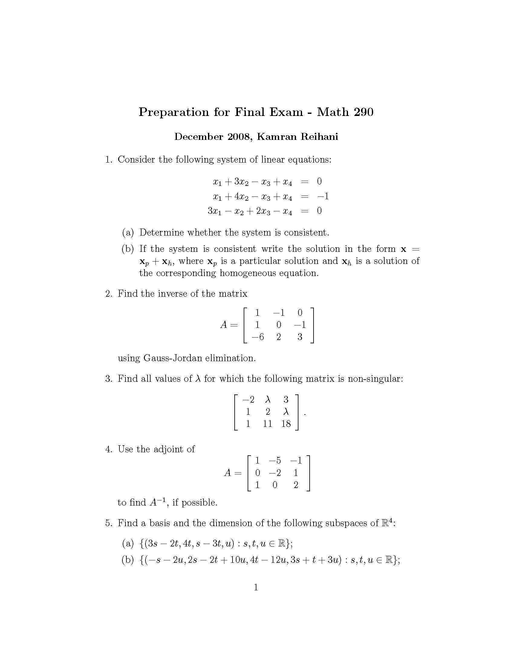 Elementary Linear Algebra