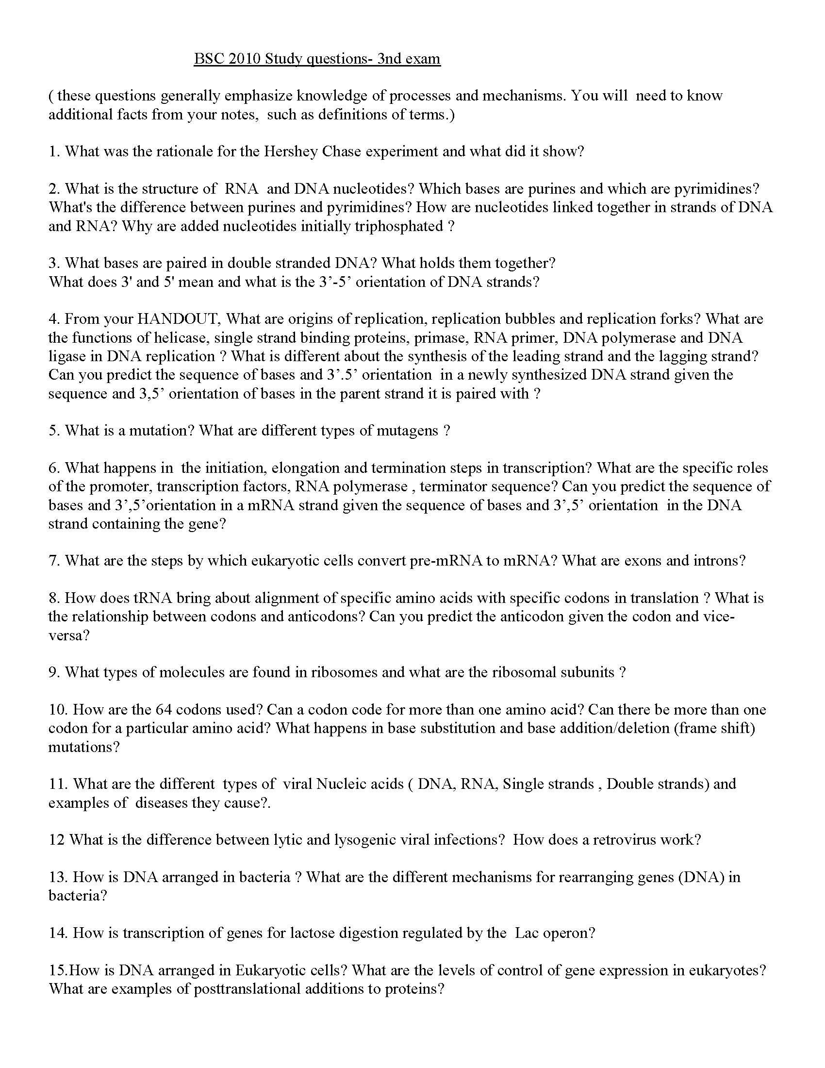 BIOLOGICAL SCIENCE I