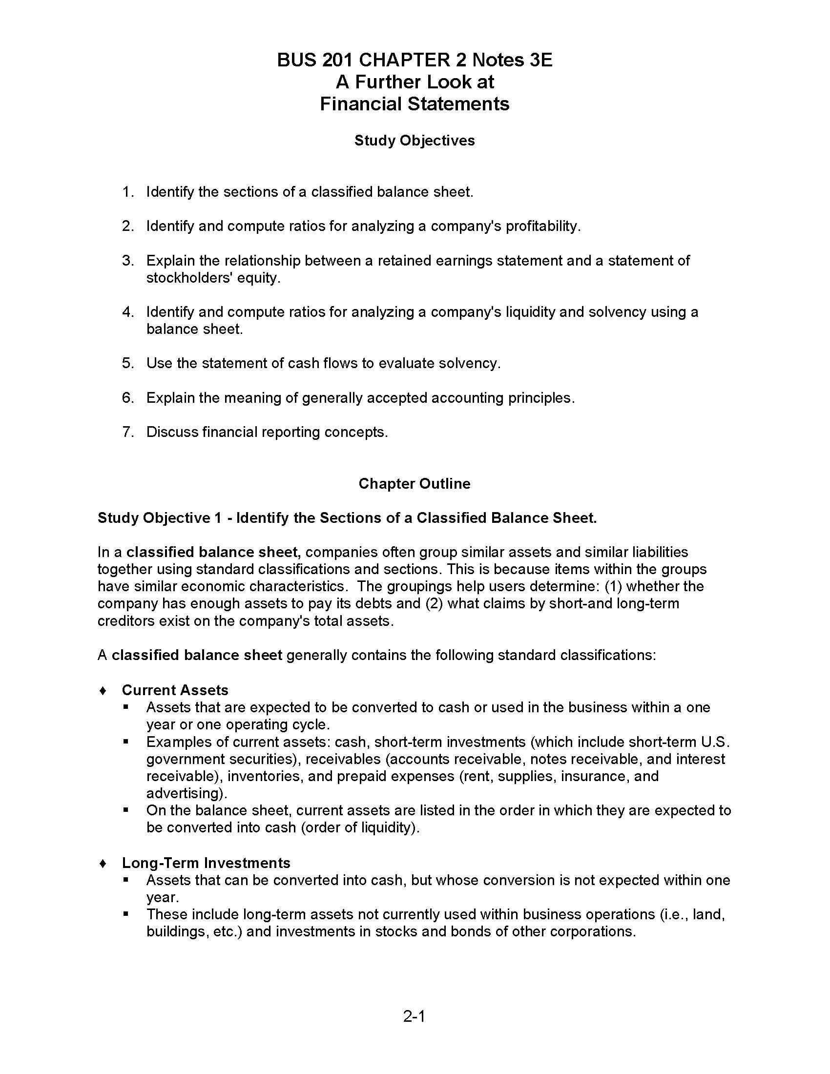 Principles Accounting I