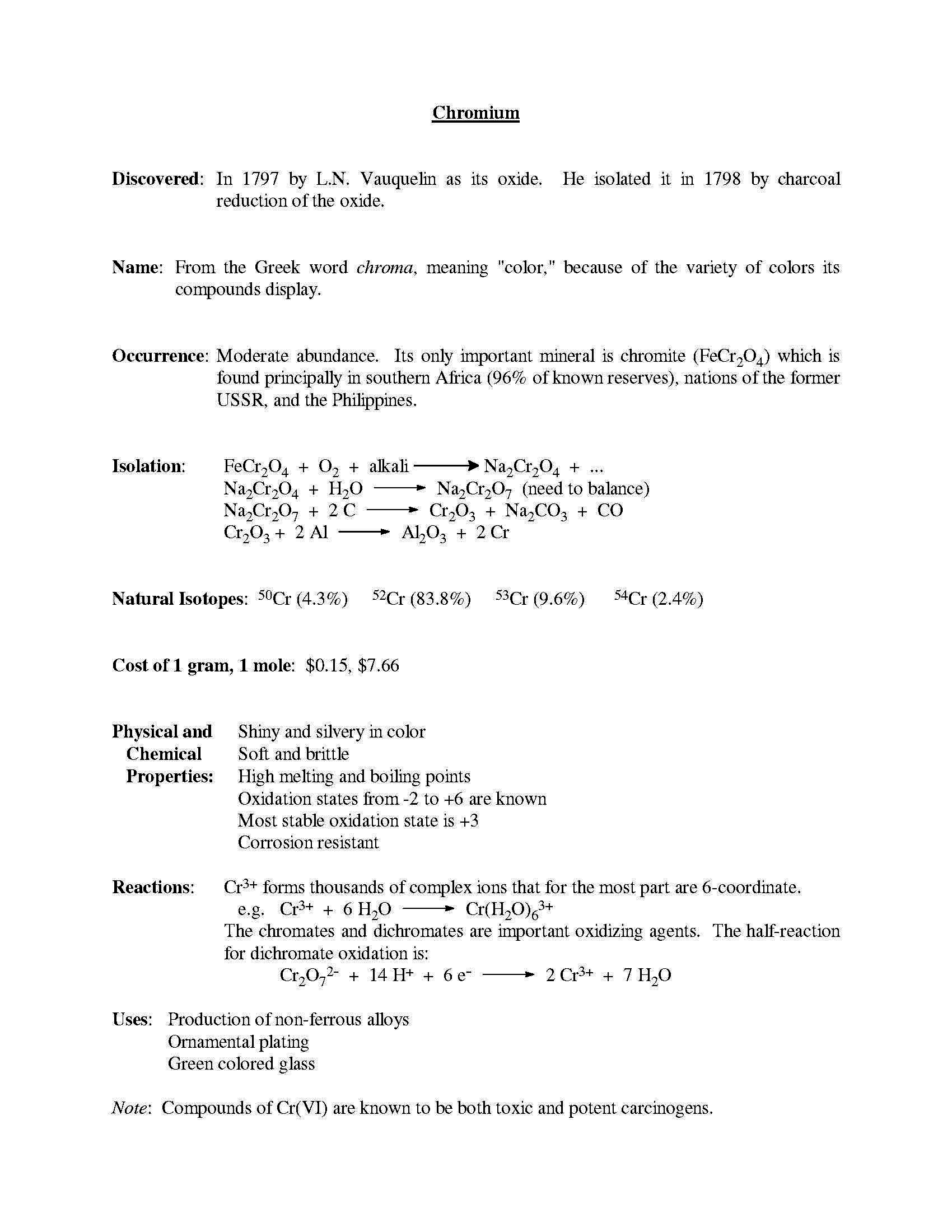 Adv Inorganic Chemistry I