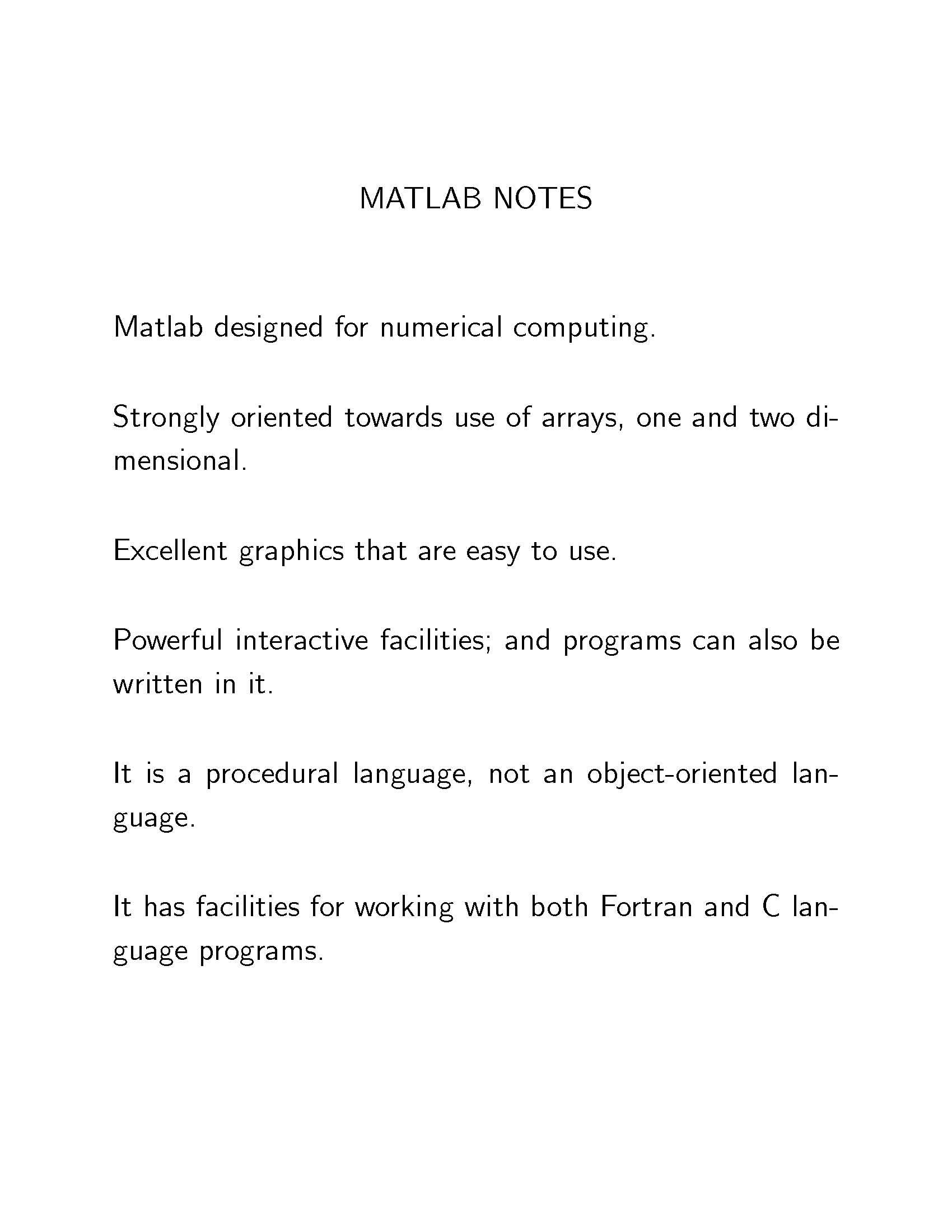 INTRODUCTION TO NUMERICAL ANALYSIS
