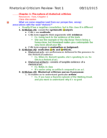 Rhetorical Criticism Reviews