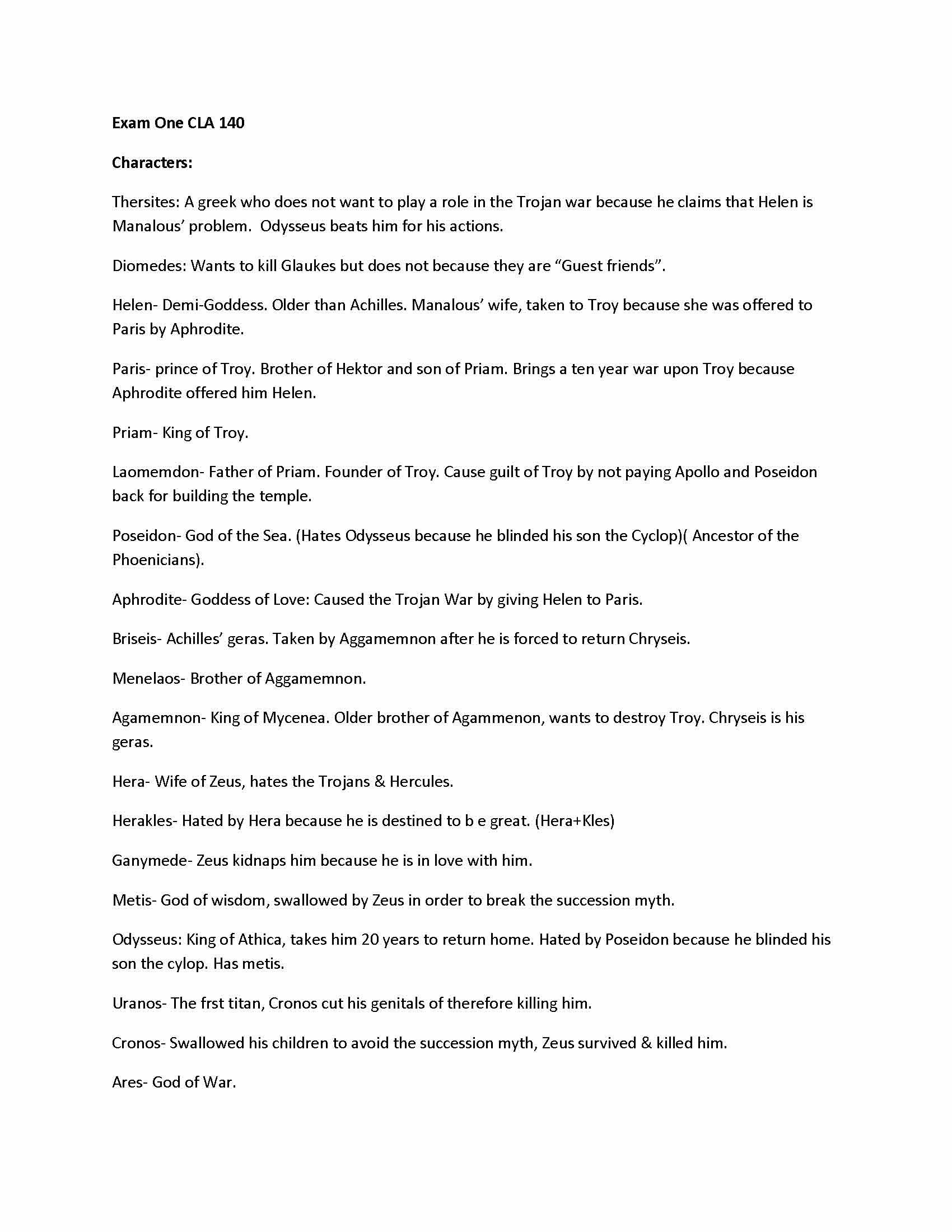 Greek and Roman Mythology