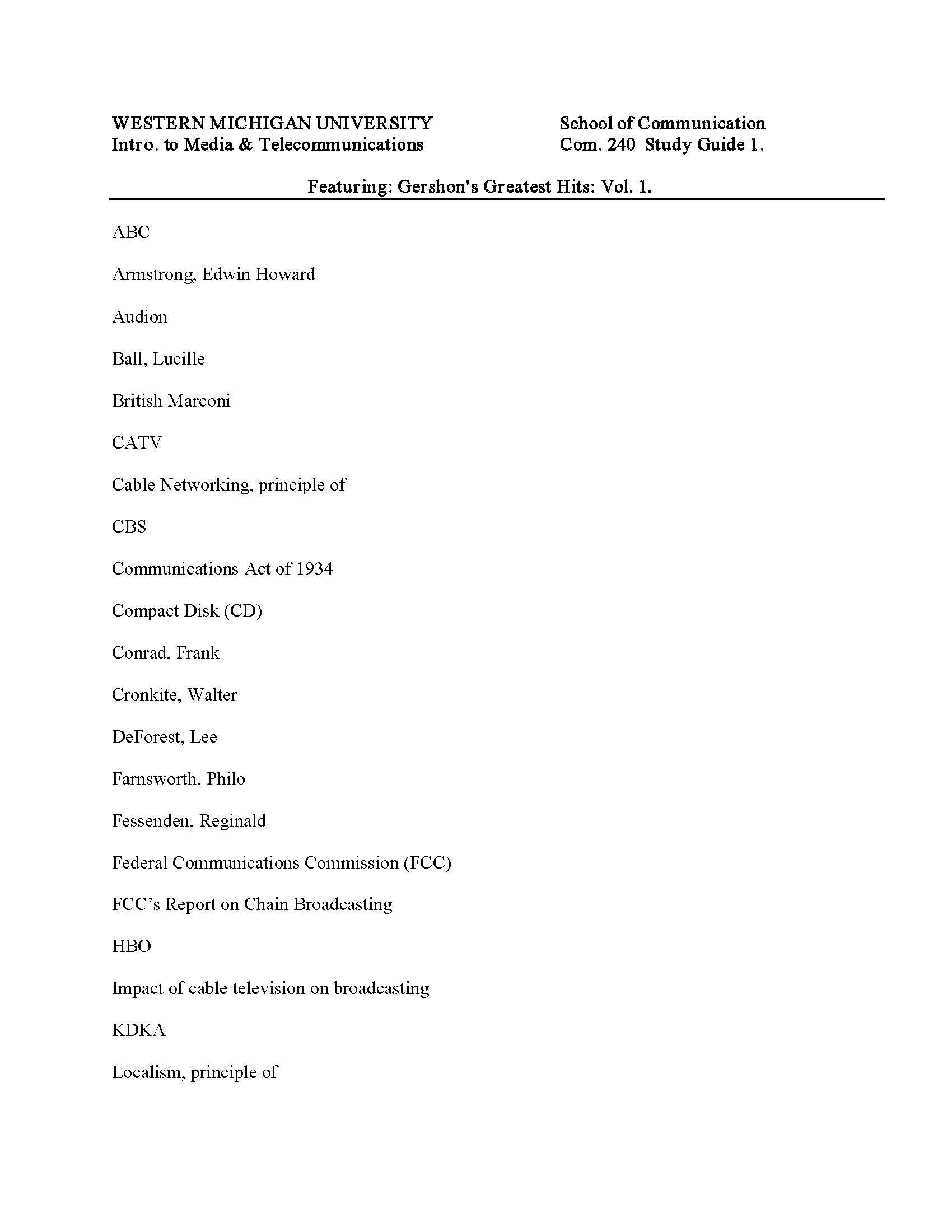 Intro To Media & Telecom