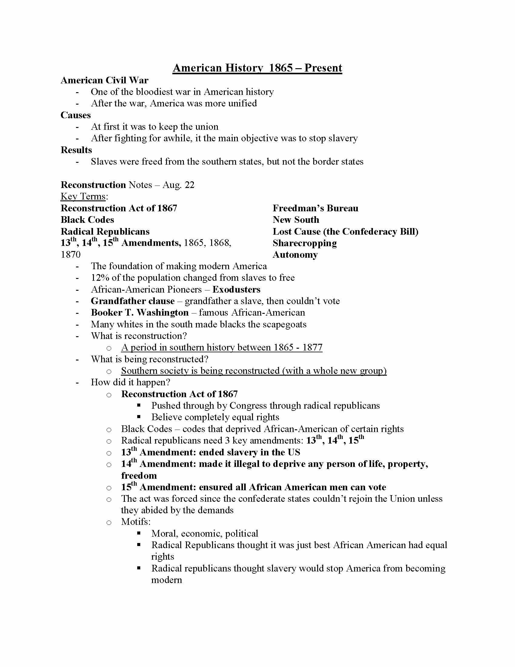 Making Modern Amrca1865