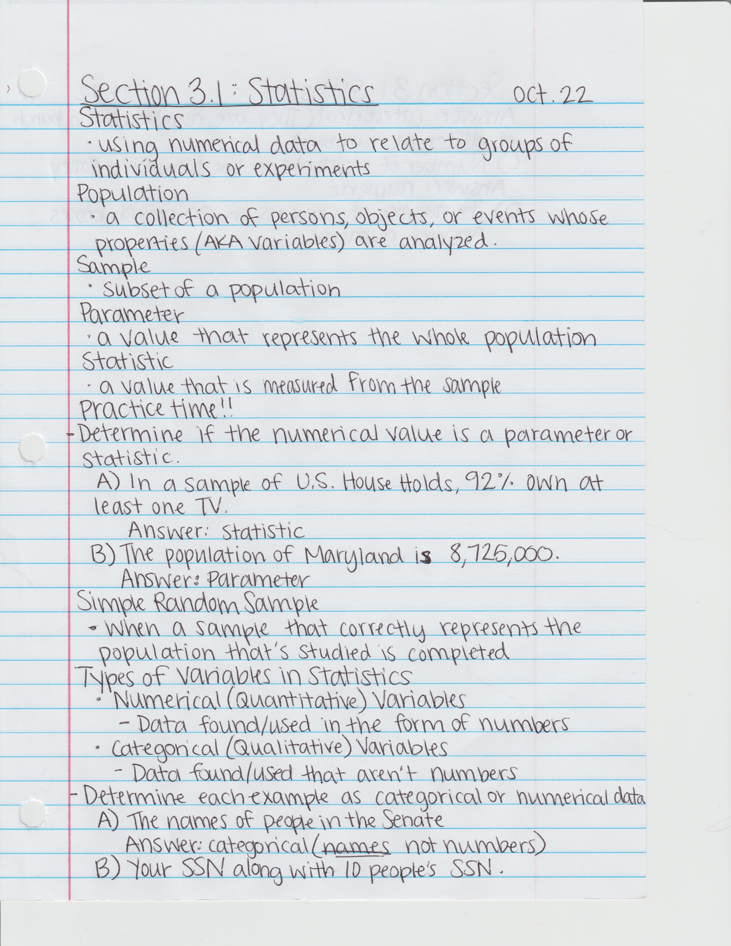 Math & Human Society Week 8 Notes