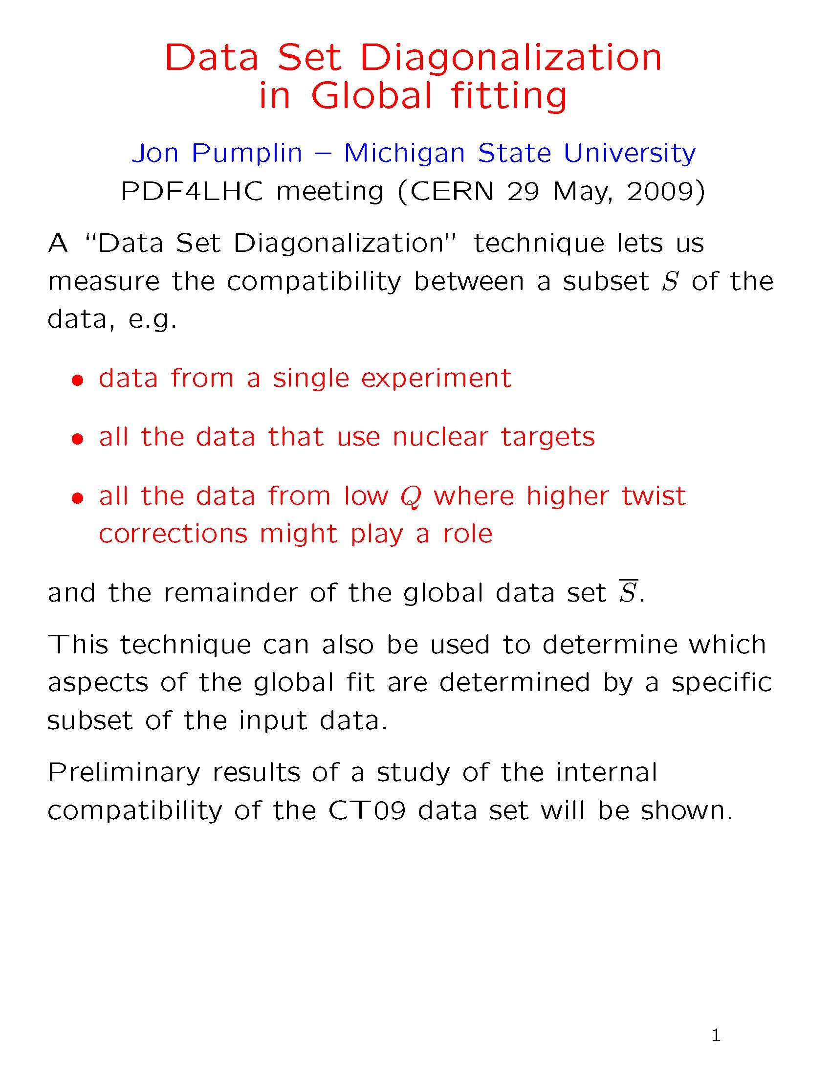 Physics Computations I