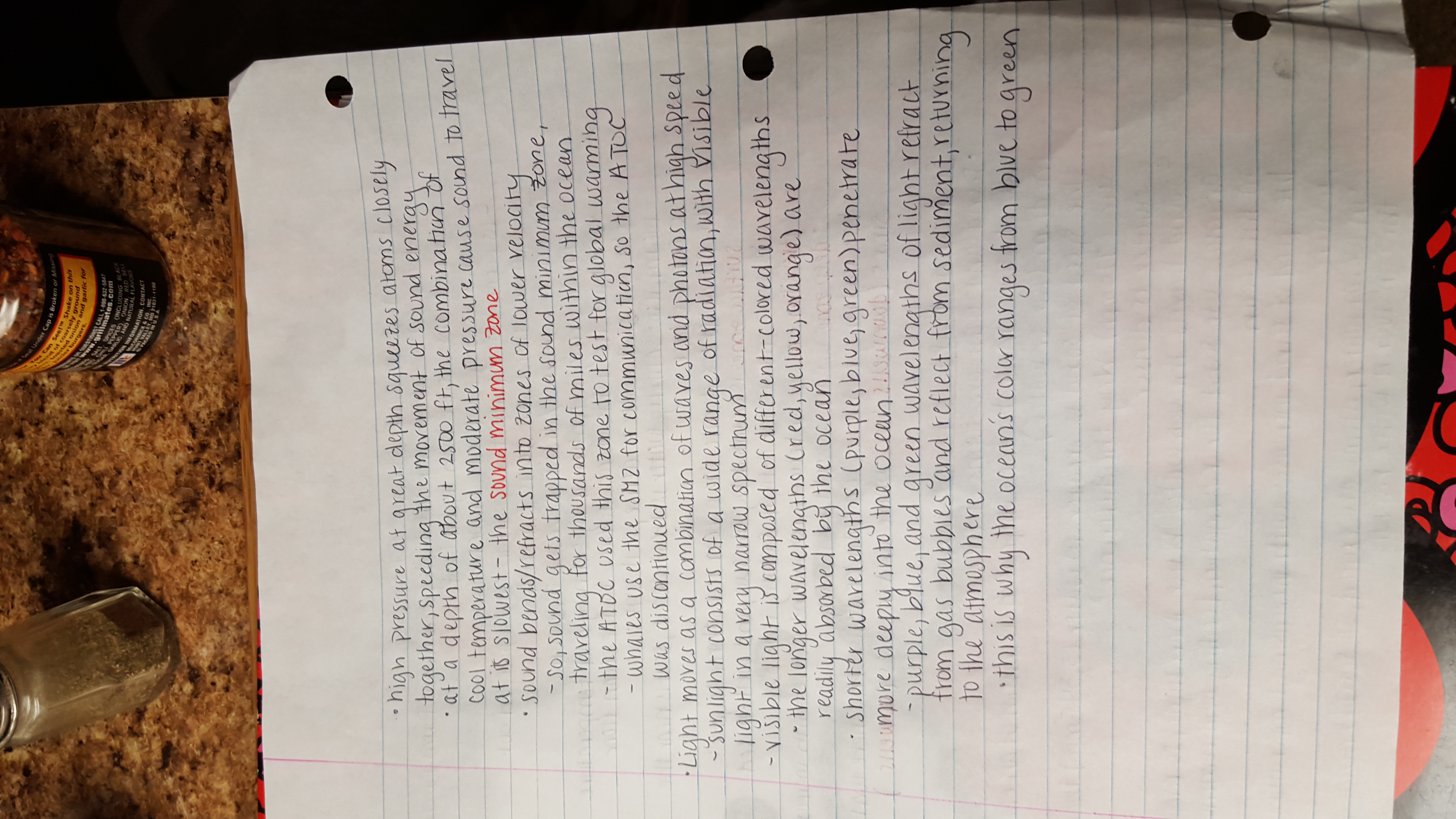 GEOL 160 One Week of Notes