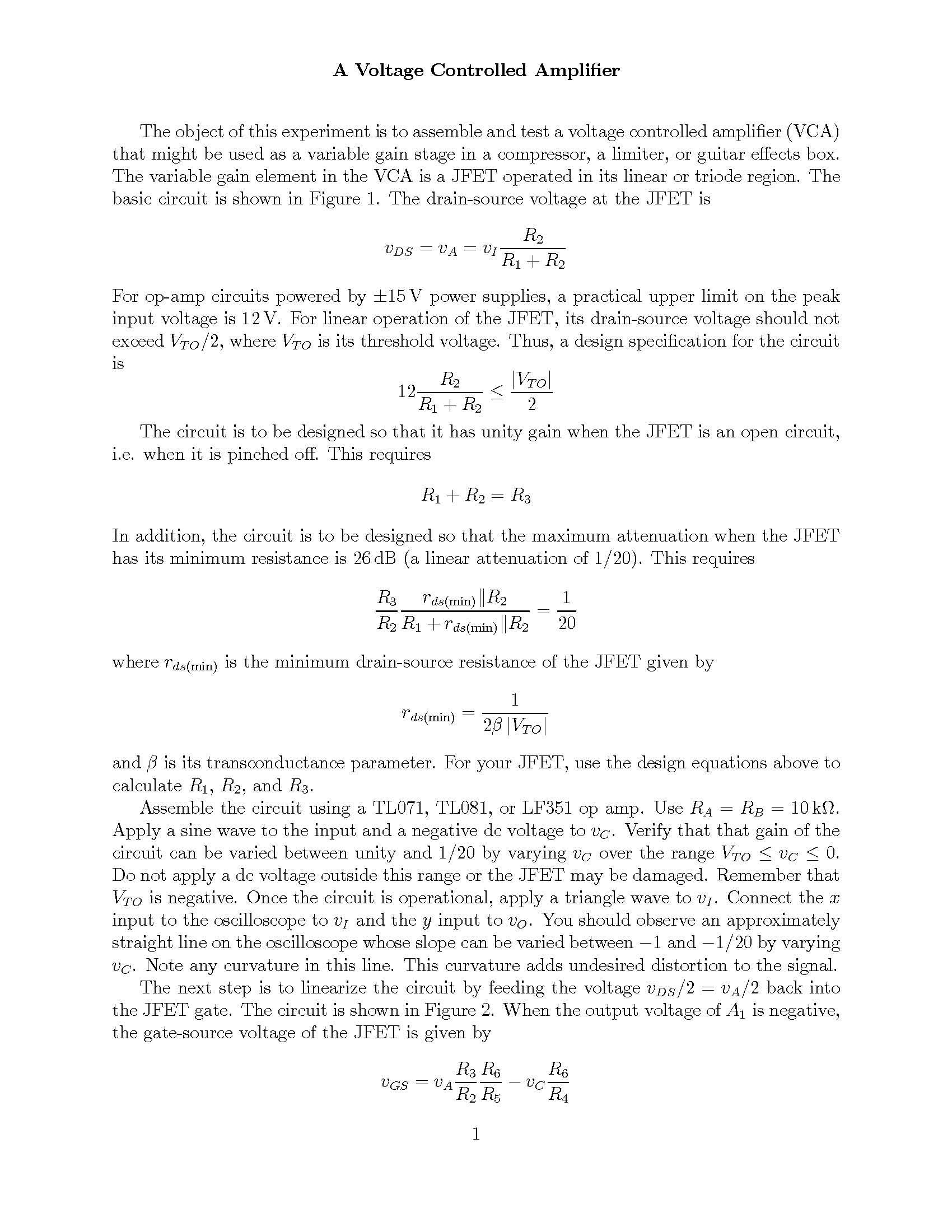 Operational Amp Design
