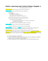 Chapter One Notes 